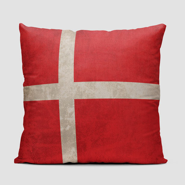 Danish Flag - Throw Pillow - Airportag