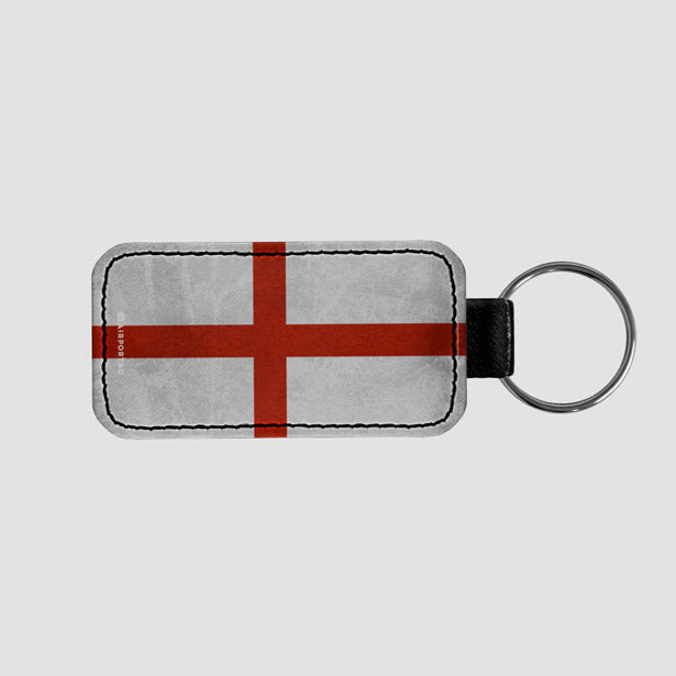 England's Flag - Leather Keychain - Airportag