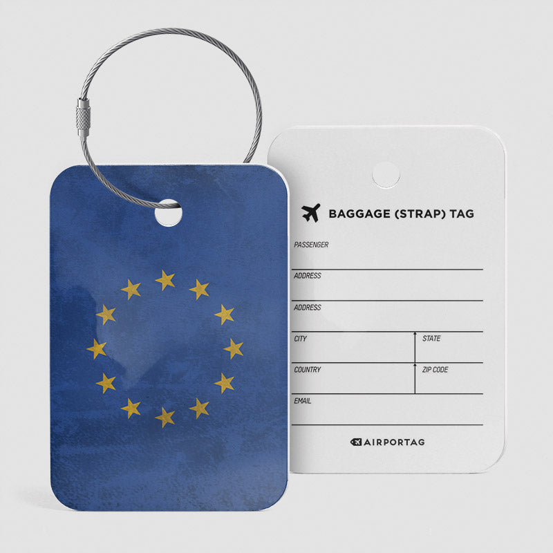 Drapeau européen - Étiquette de bagage
