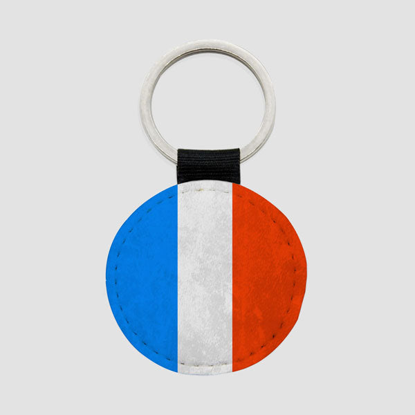 French Flag - Round Keychain