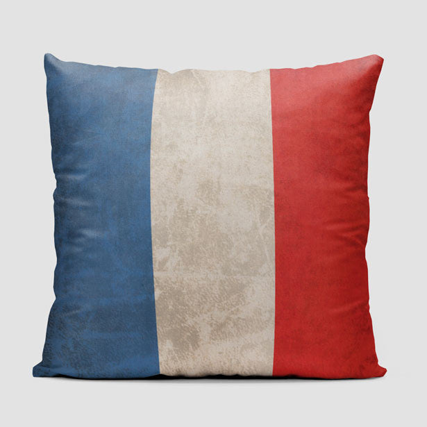 French Flag - Throw Pillow - Airportag