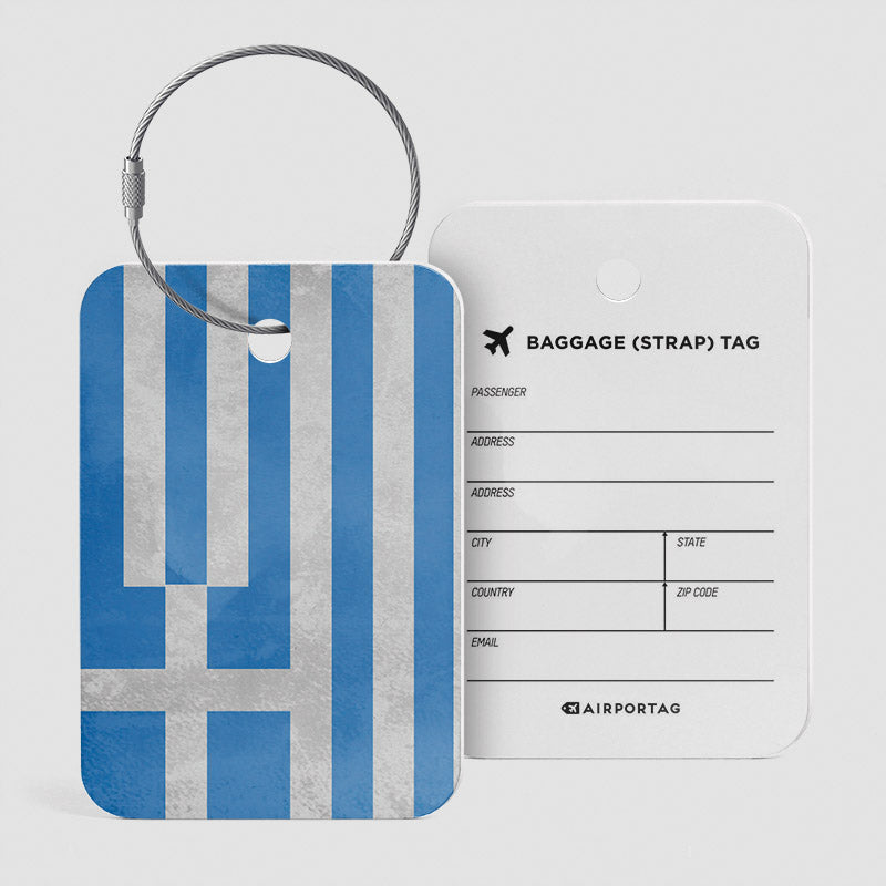 Greek Flag - Luggage Tag