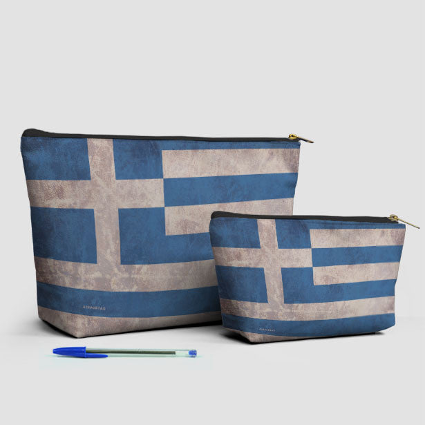 Greek Flag - Pouch Bag - Airportag
