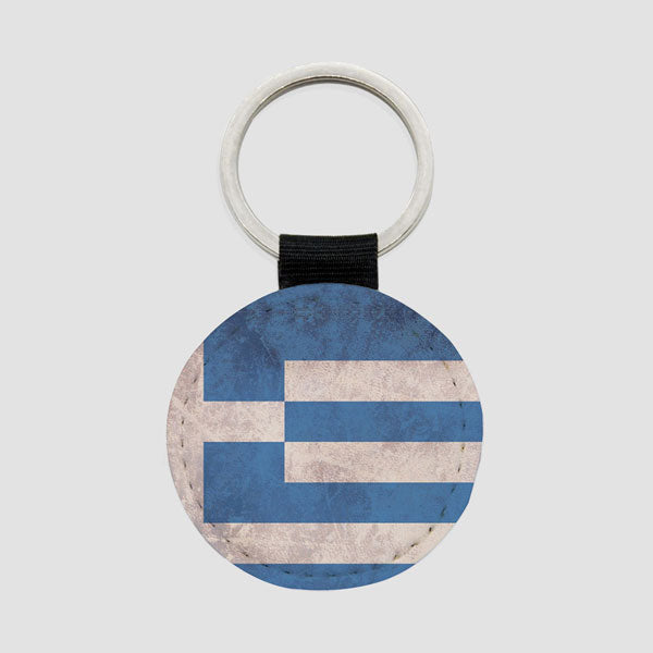 Greek Flag - Round Keychain