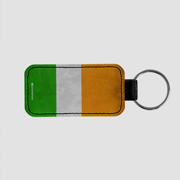 Irish Flag - Leather Keychain - Airportag