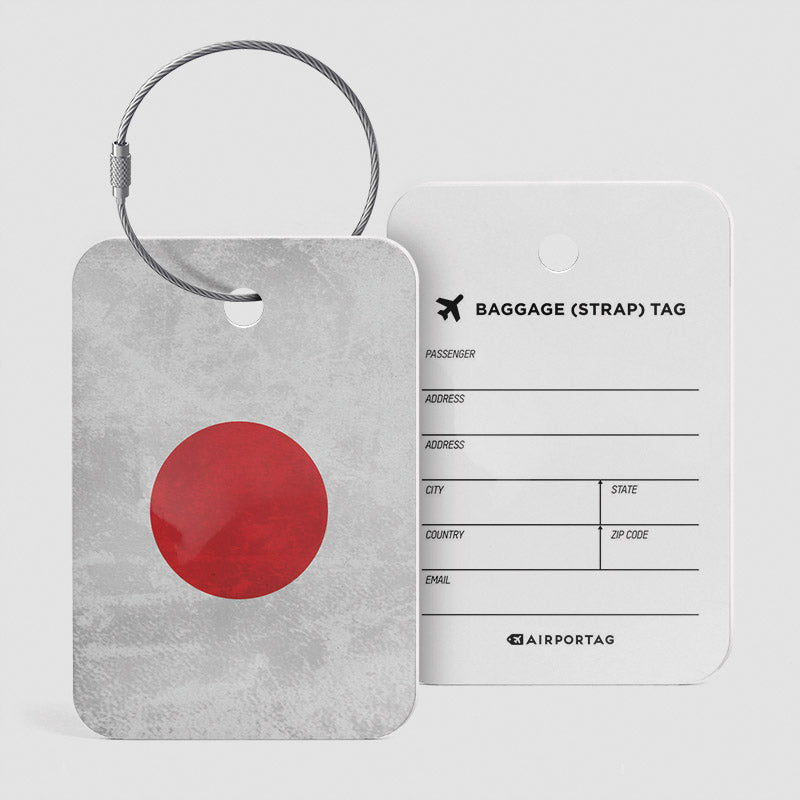 Drapeau japonais - Étiquette de bagage