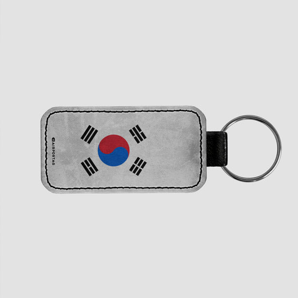 South Korean Flag - Leather Keychain - Airportag