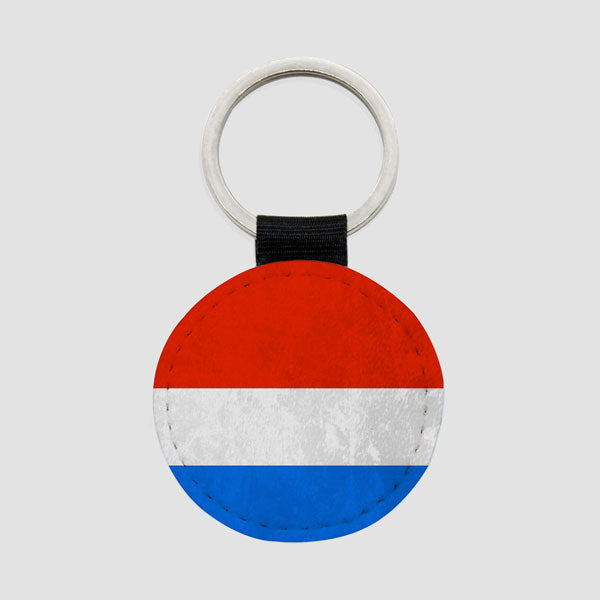 オランダ国旗 - ラウンド キーチェーン