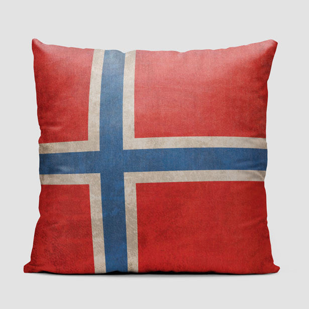 Norwegian Flag - Throw Pillow - Airportag