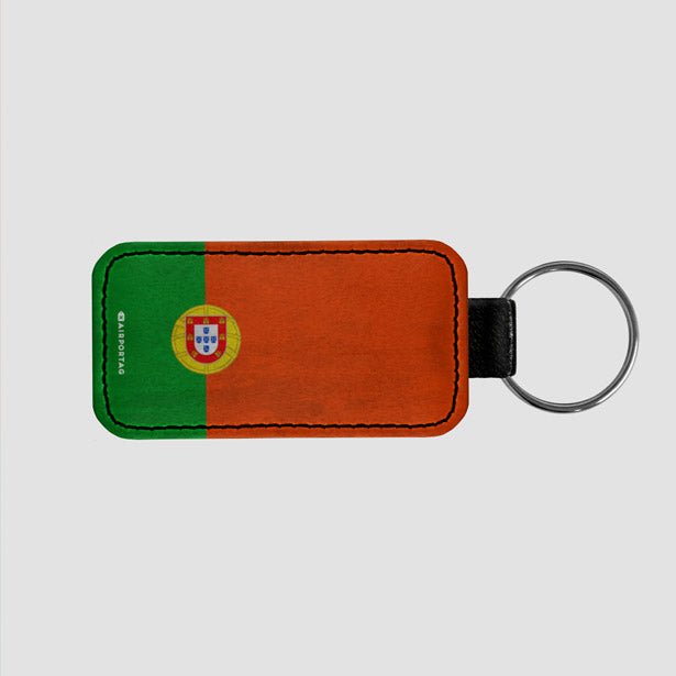 Portuguese Flag - Leather Keychain - Airportag