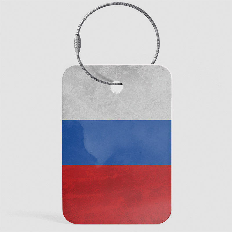 Drapeau russe - Étiquette de bagage