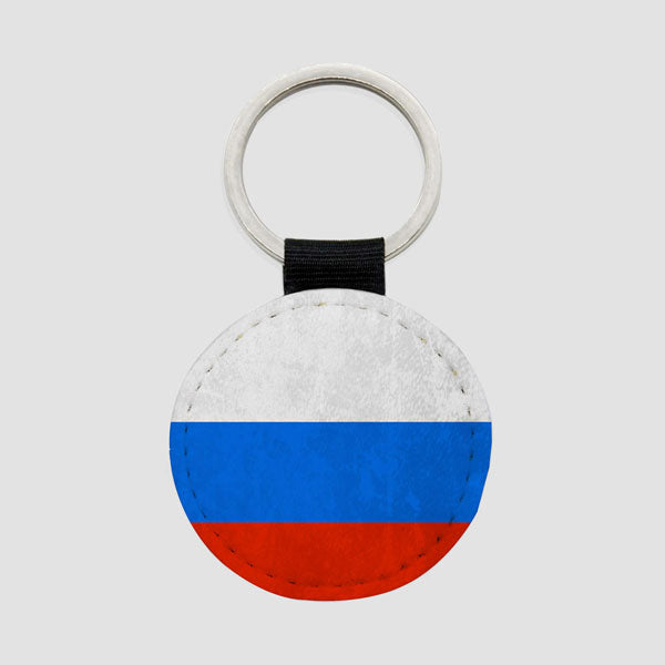 ロシア国旗 - ラウンド キーチェーン
