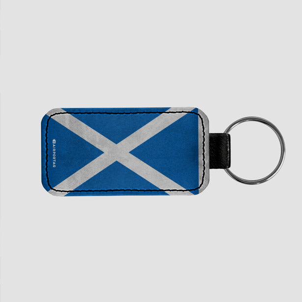 Scottish Flag - Leather Keychain - Airportag