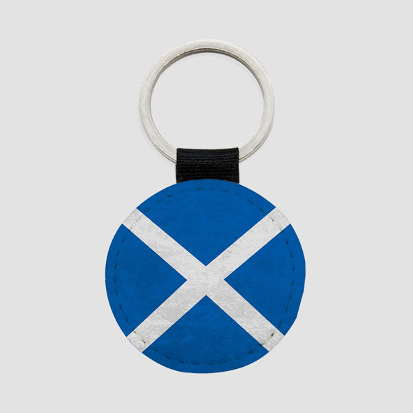 Scottish Flag - Round Keychain