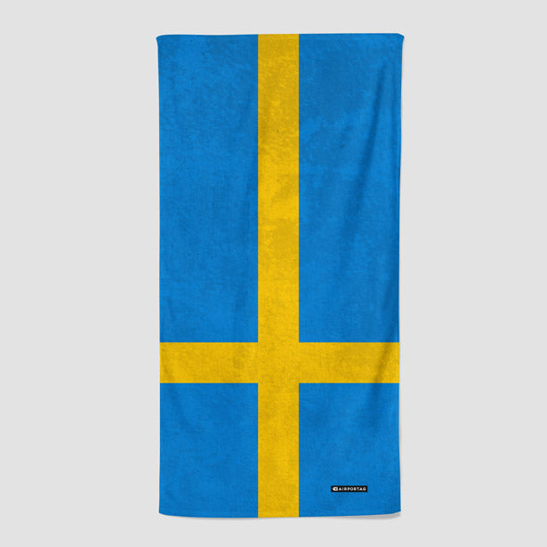 Swedish Flag - Beach Towel - Airportag