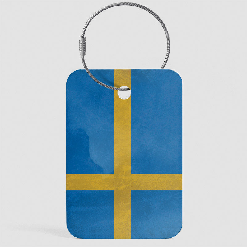 Drapeau suédois - Étiquette de bagage