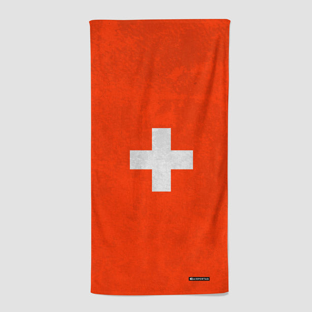 Switzerland Flag - Beach Towel - Airportag
