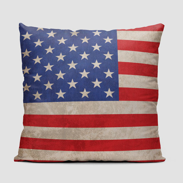 USA Flag - Throw Pillow - Airportag