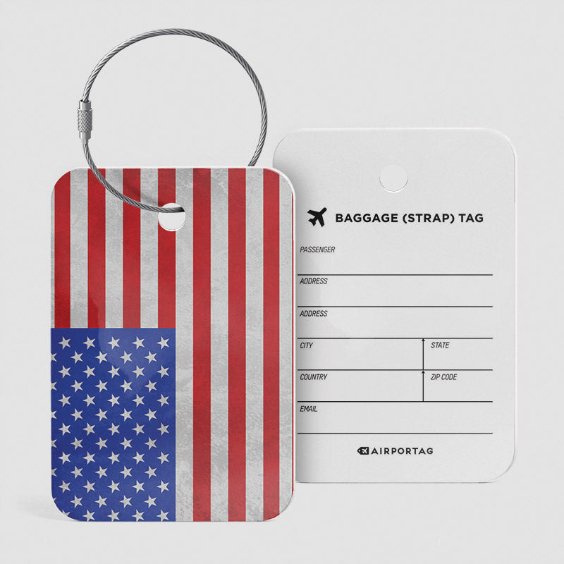 アメリカ国旗 - 荷物タグ