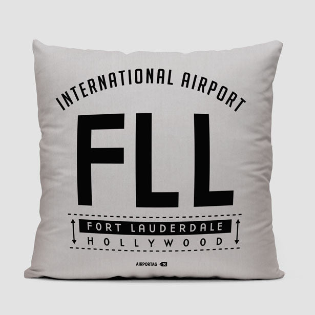 FLL Letters - Throw Pillow - Airportag