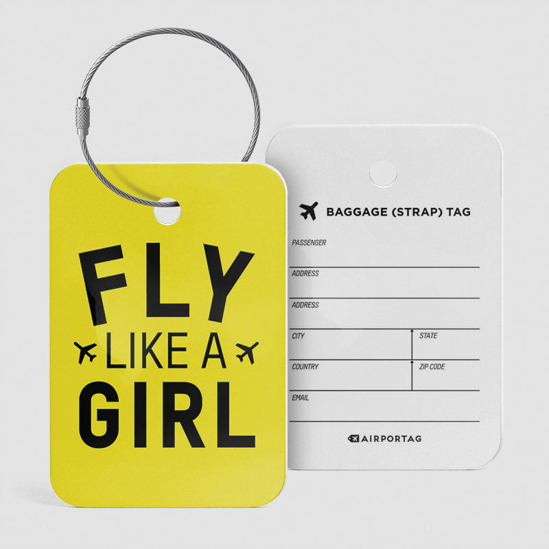 Fly Like A Girl - Luggage Tag