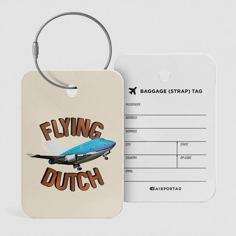 Avion hollandais volant - Étiquette de bagage