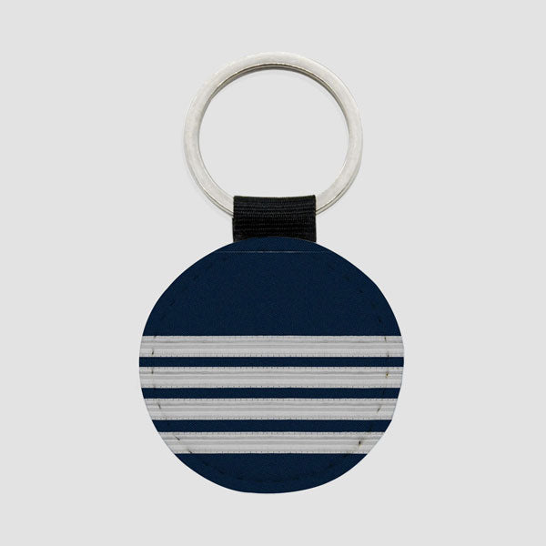 Navy Pilot Stripes - Round Keychain