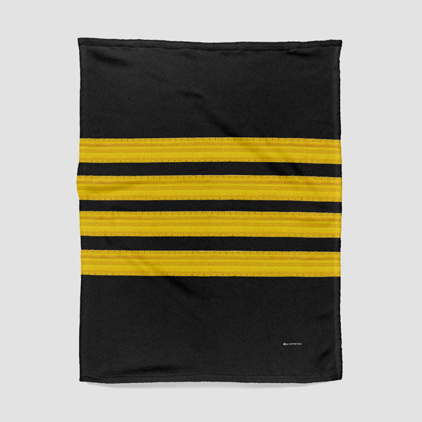 Black Pilot Stripes - Blanket - Airportag