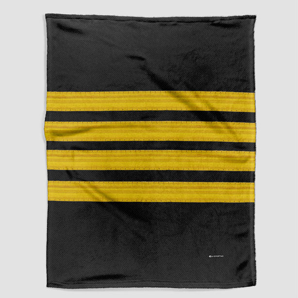 Black Pilot Stripes - Blanket - Airportag