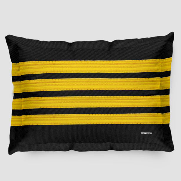 Black Pilot Stripes - Pillow Sham - Airportag