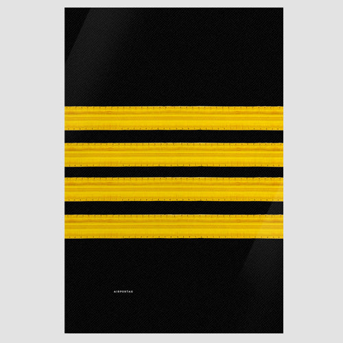 Black Pilot Stripes - Poster - Airportag