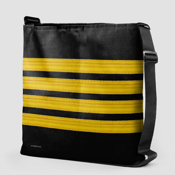 Black Pilot Stripes - Tote Bag - Airportag