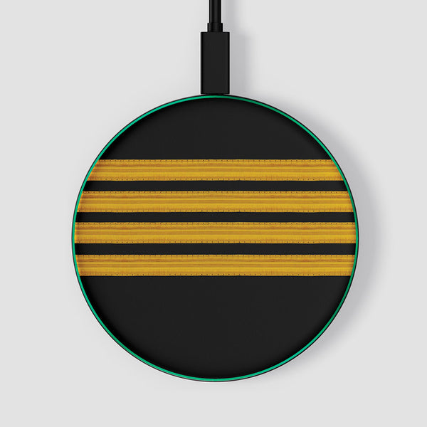 Black Pilot Stripes - Wireless Charger