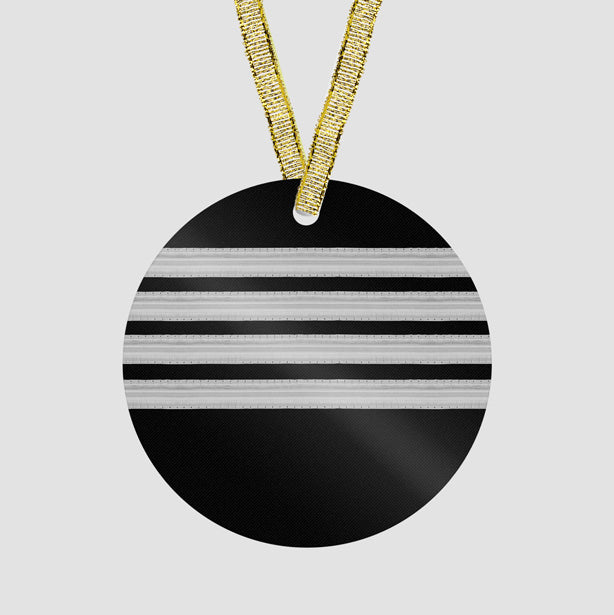 Black Pilot Stripes - Ornament - Airportag
