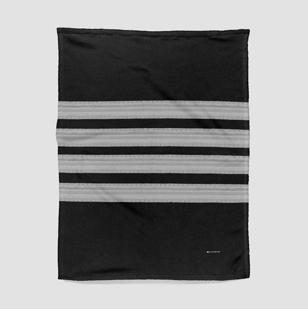 Black Pilot Stripes - Blanket - Airportag