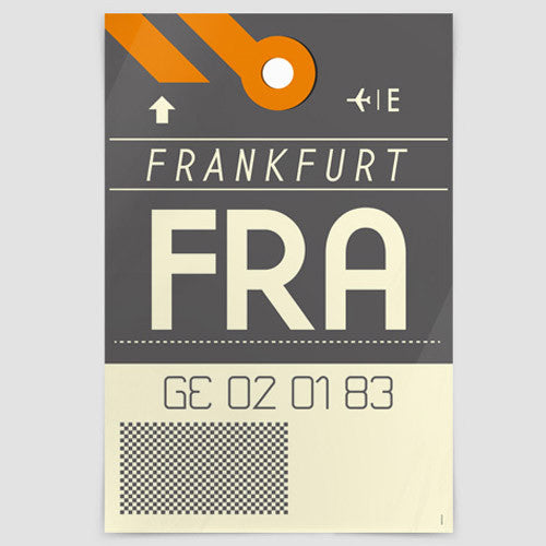 Poster - Wall Art Print - FRA - Frankfurt Airport - IATA code FRA