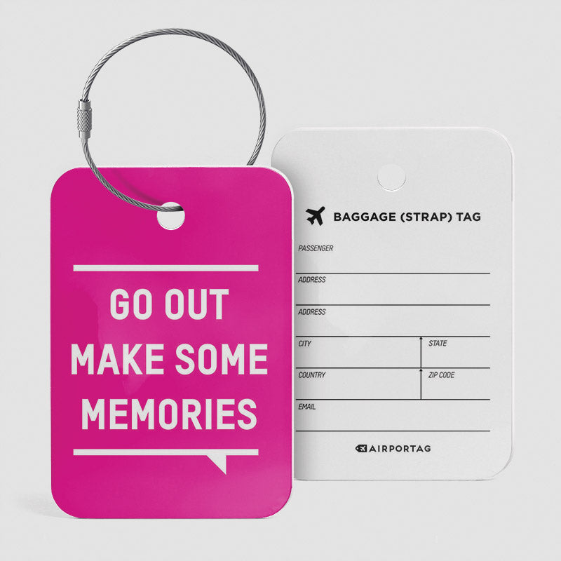 Sortez, créez des souvenirs - Étiquette de bagage