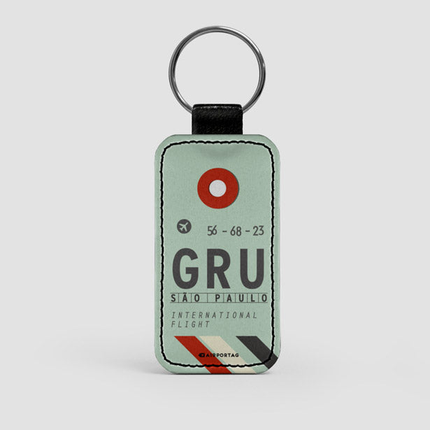 GRU - Leather Keychain - Airportag