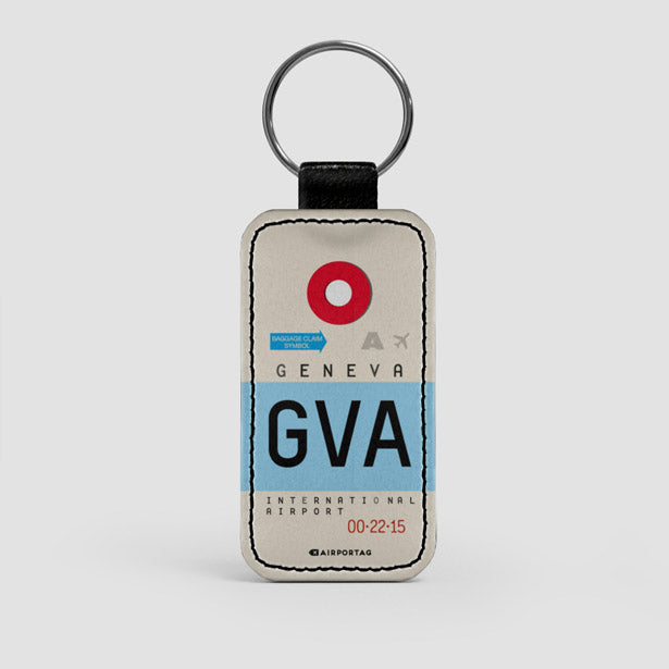 GVA - Leather Keychain - Airportag