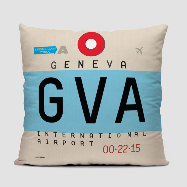 GVA - Throw Pillow - Airportag