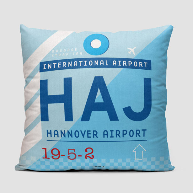 HAJ - Throw Pillow - Airportag