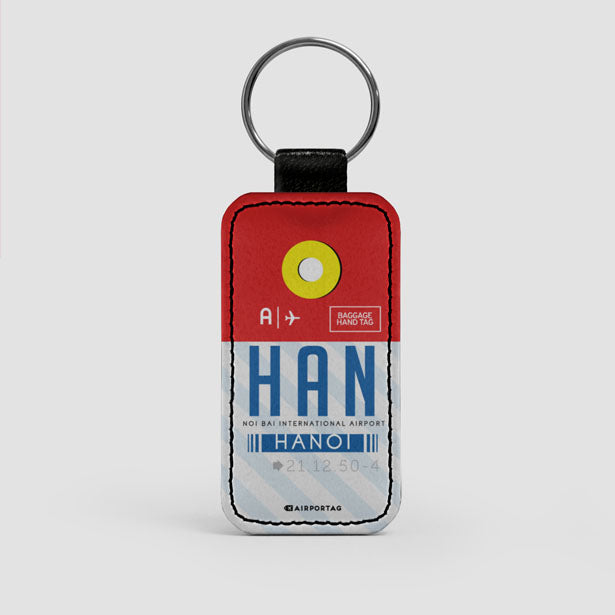 HAN - Noi Bai Intl Airport - Hanoi, Vietnam - Leather Keychain