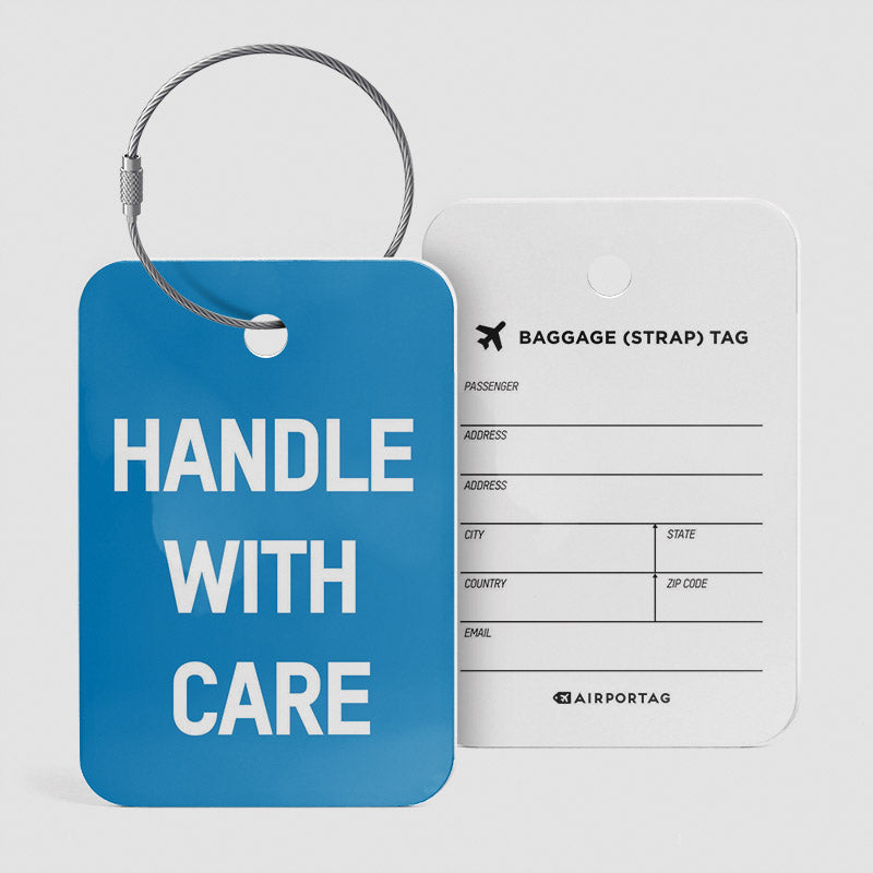 Handle With Care Luggage Tag design by Izola –