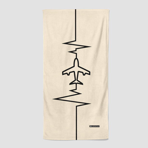 Heartbeat - Beach Towel - Airportag