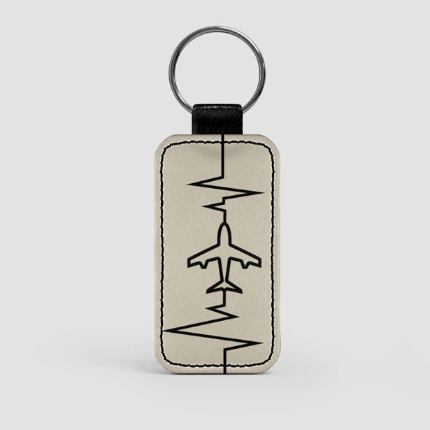 Heartbeat - Leather Keychain - Airportag