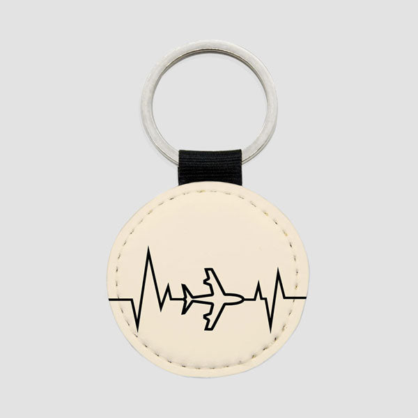 Heartbeat - Round Keychain