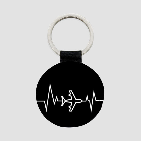 Heartbeat - Round Keychain