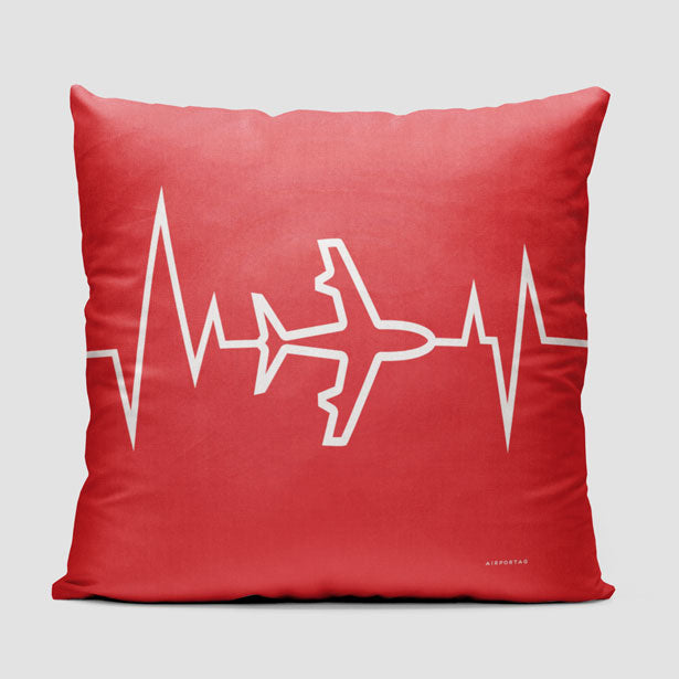 Heartbeat - Throw Pillow - Airportag