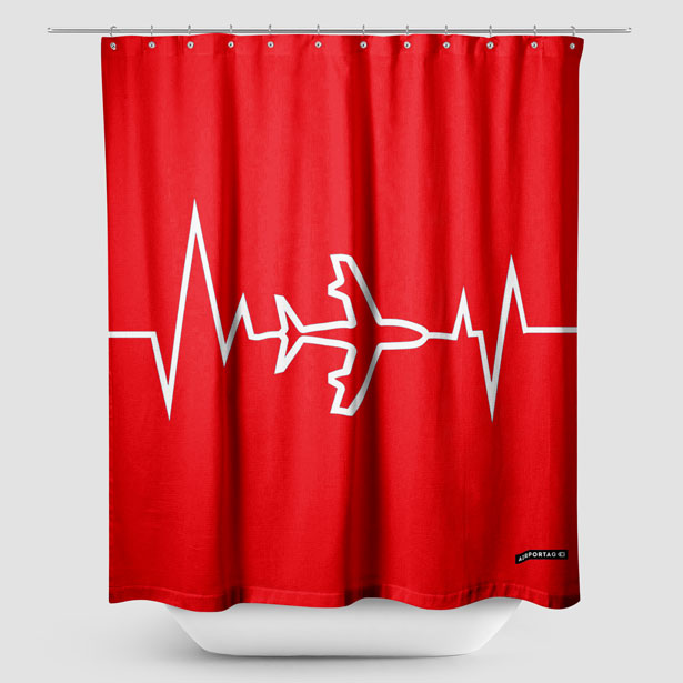 Heartbeat - Shower Curtain - Airportag