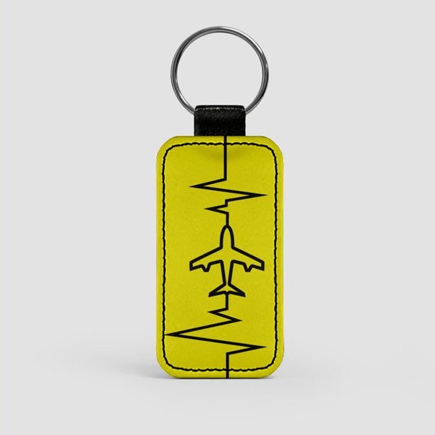 Heartbeat - Leather Keychain - Airportag